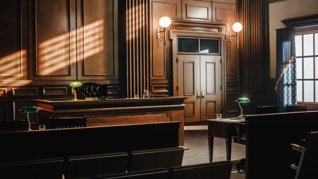 Inside the courtroom